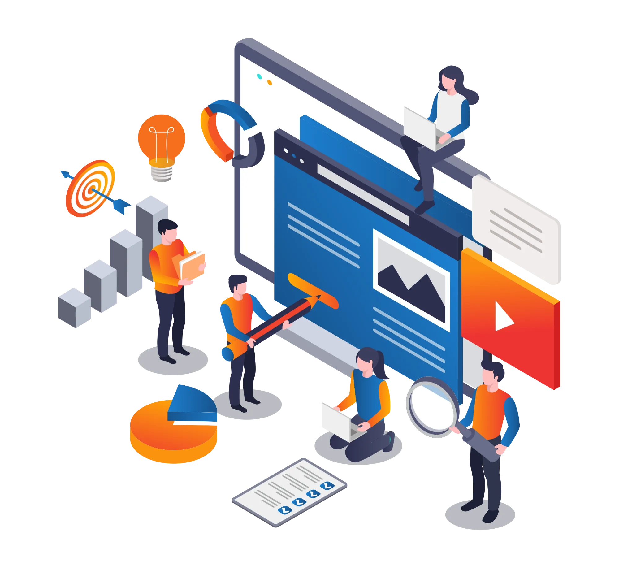 Illustration of software product planning and development